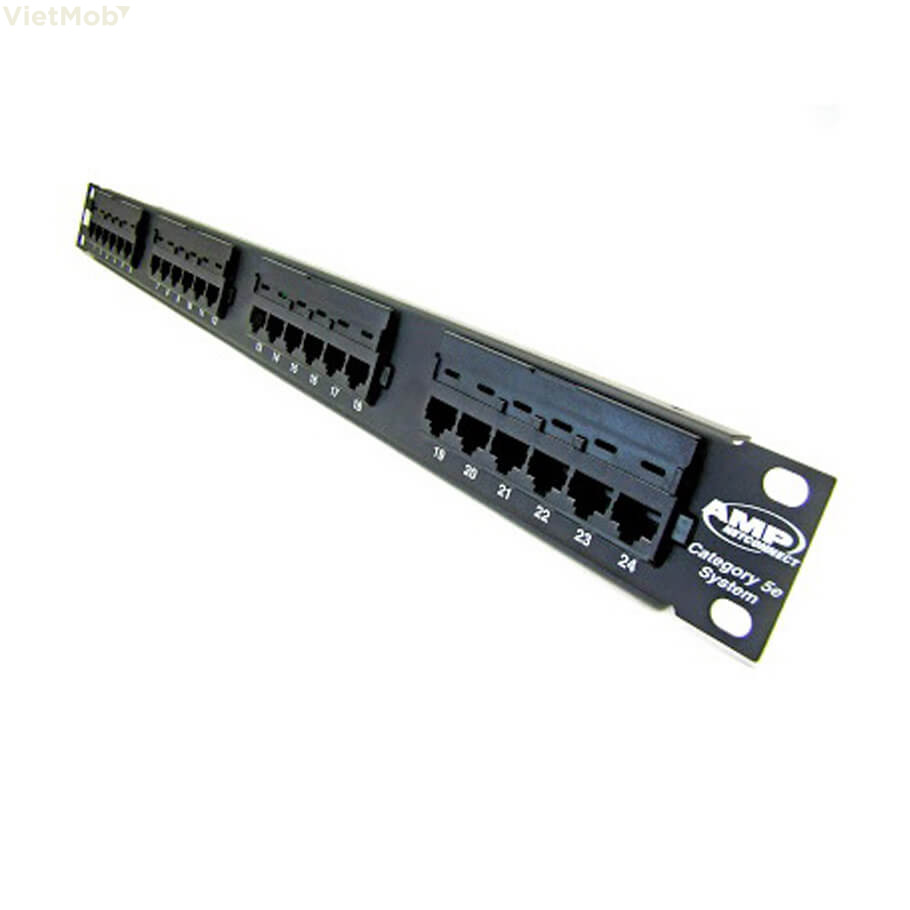 Patch panel 24 port Cat5E CommScope/AMP (1479154-2)