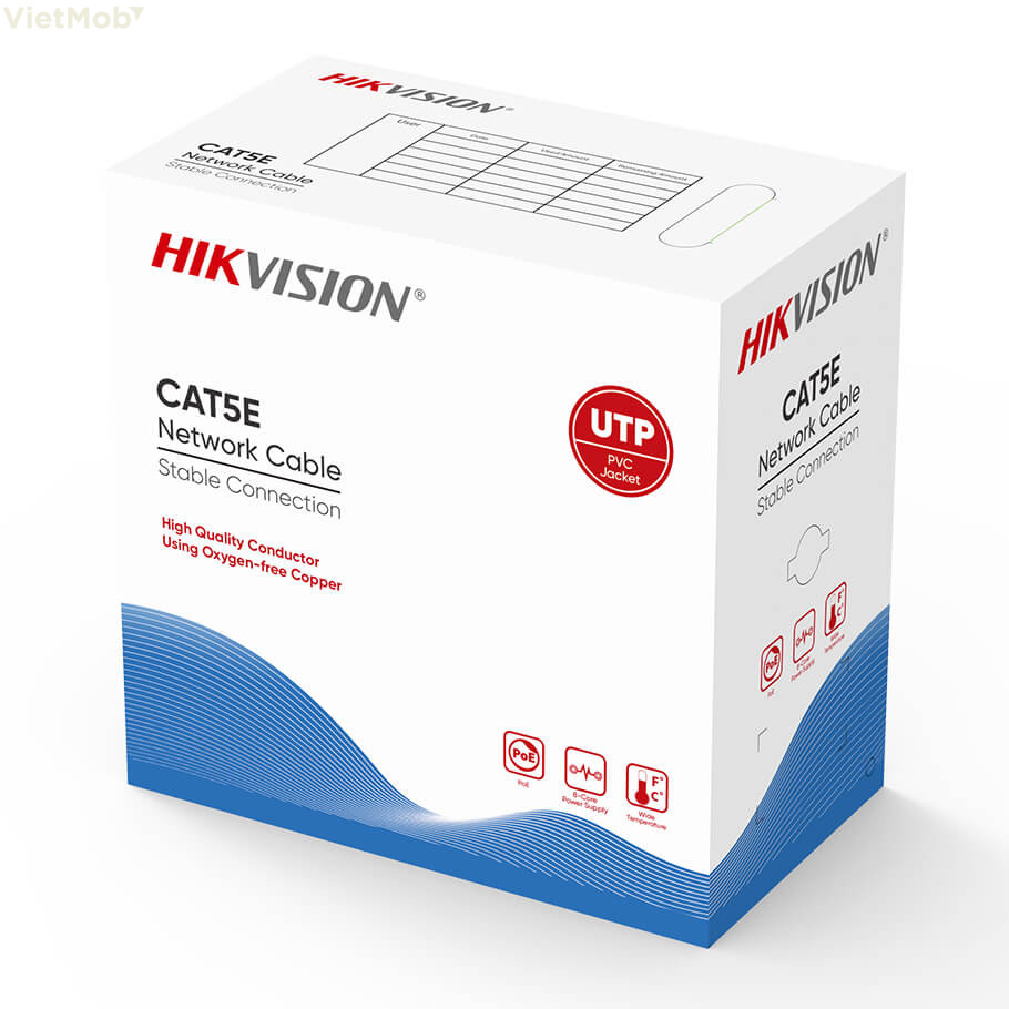 Cáp mạng Cat5E UTP HIKVISION DS-1LN5E-S