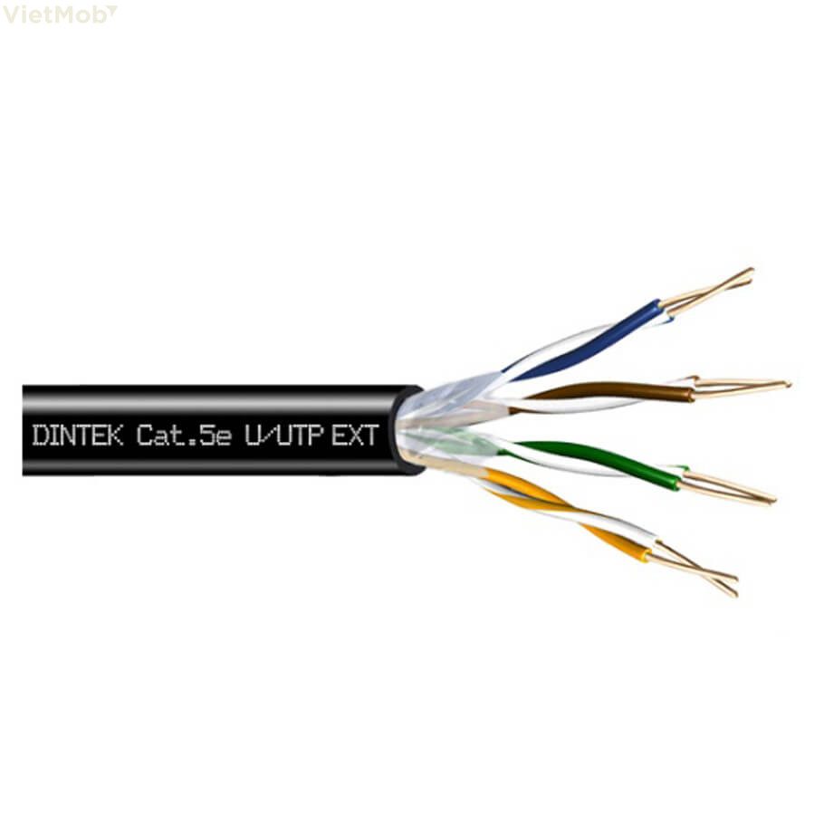 Cáp mạng Dintek Cat.5e U/UTP 24AWG PE Gel (1101-03039)