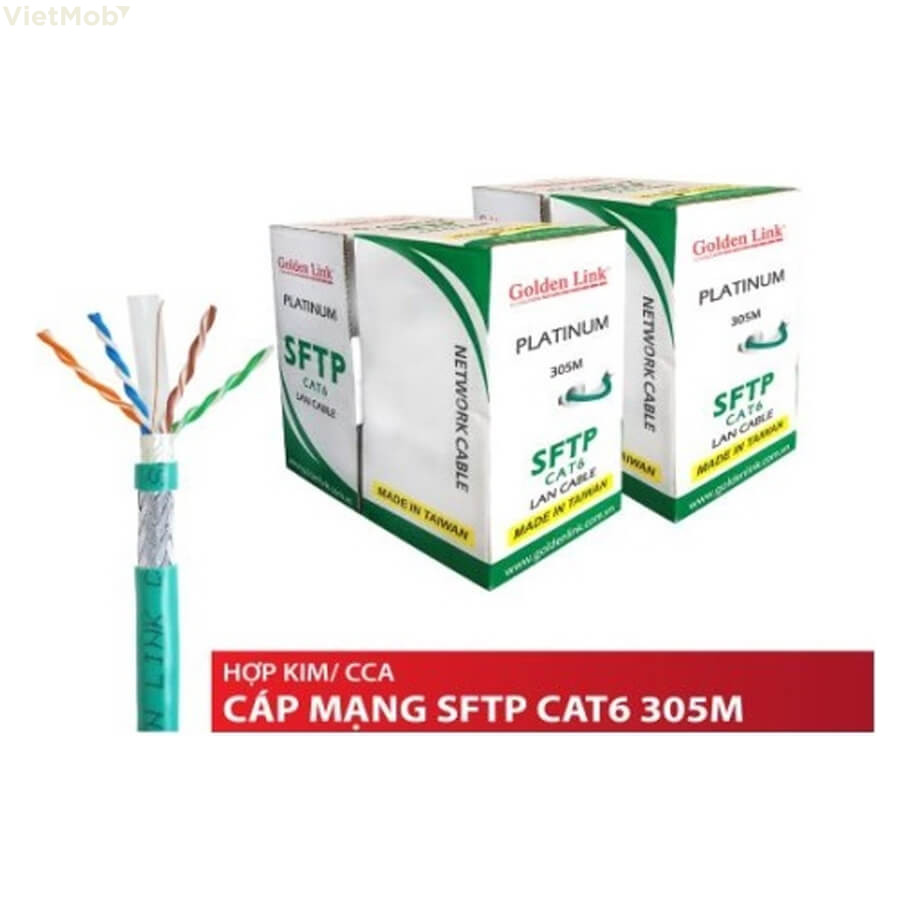 Cáp mạng Cat6 Golden Link TW1104-1 (thùng trắng xanh)
